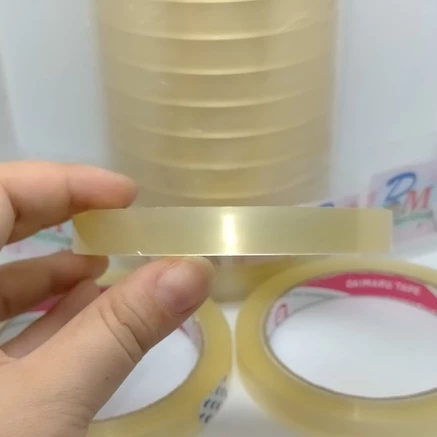

Lakban - selotip bening Daimaru 1,2 cm 1.2 CM 1/2 Inchi Inch selasiban transparant tape japan jepang Ori 100% Original Asli Authentic