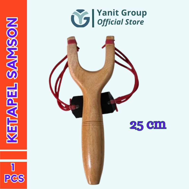 Ketapel Ketepil Plintengan Kayu Samson Tradisonal 25 cm Pengusir Hama Berburu Tikus Burung Kera Babi