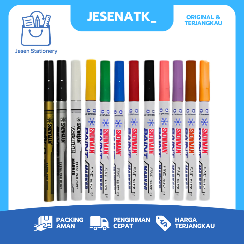 

Spidol Permanent Paint Marker Medium / Spidol Paint Marker Permanent Putih Emas Silver Warna Warni