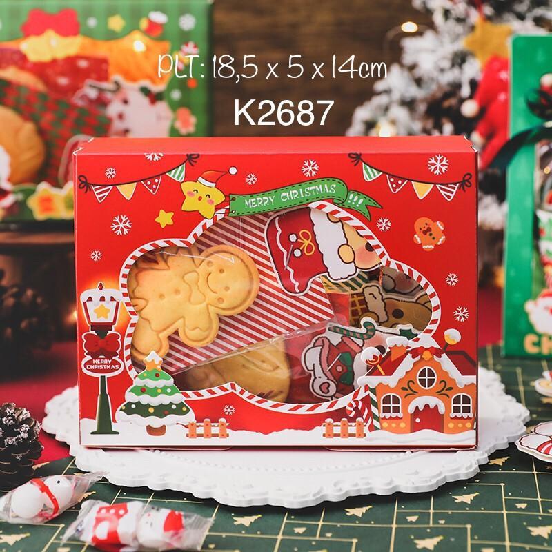 

Cake Box Roti Cookies Natal Kotak Kue Lapis Legit Christmas Ukuran 18x5x14 cm