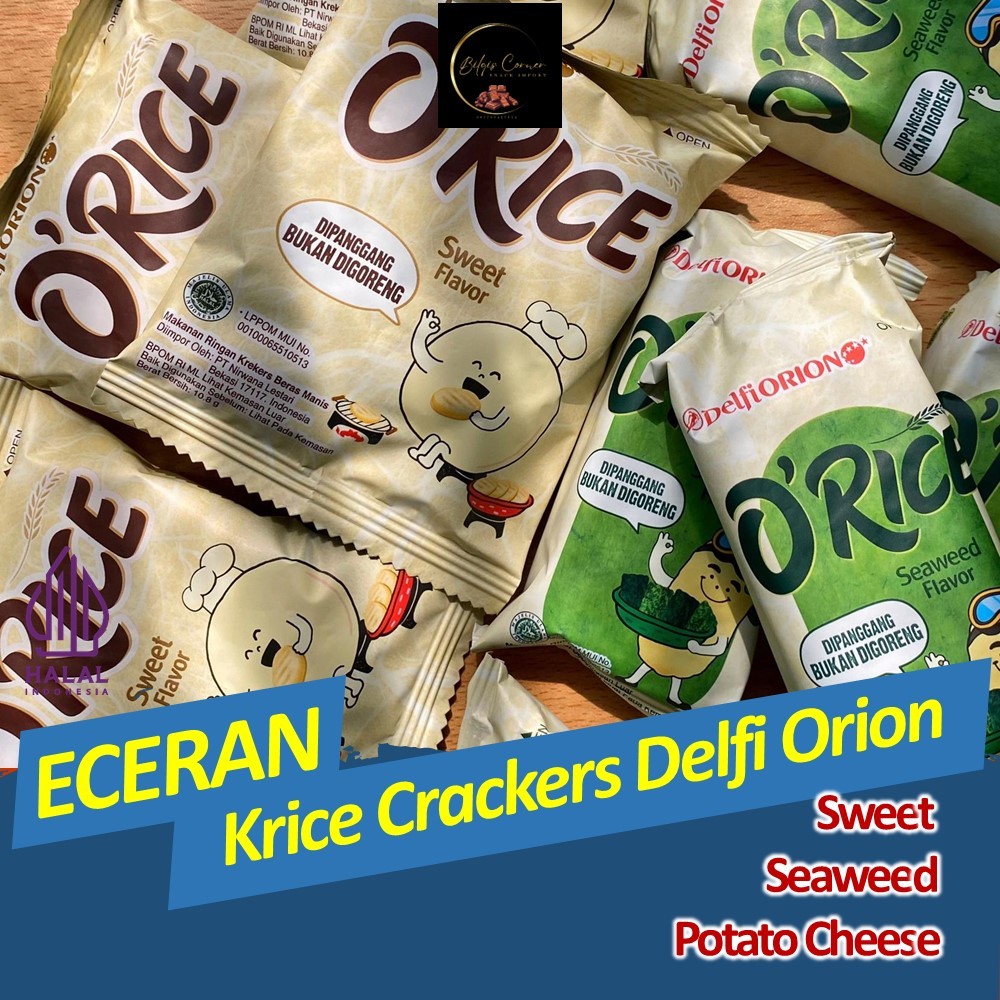 

(ECERAN) KRice Snack Rice Crackers Rasa Seaweed Sweet and Cheese Potato Flavor