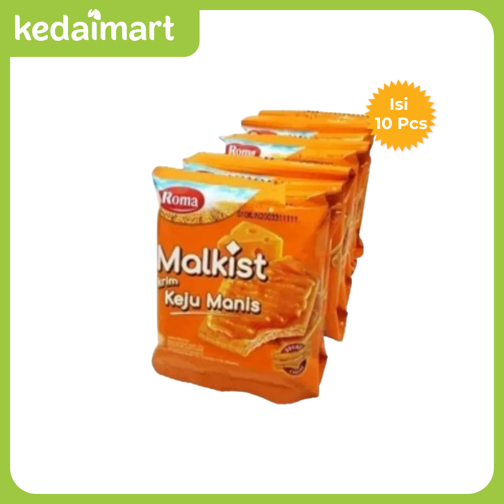 

Roma Malkist Crackers Keju Manis Renceng Isi 10 x 23 Gram