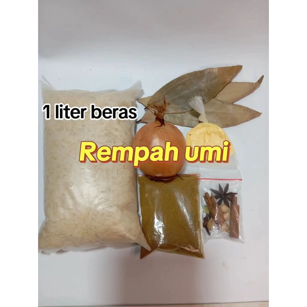 

Beras basmati 1 liter plus bumbu arabian tambah rempah dan margarin enak dan wangi