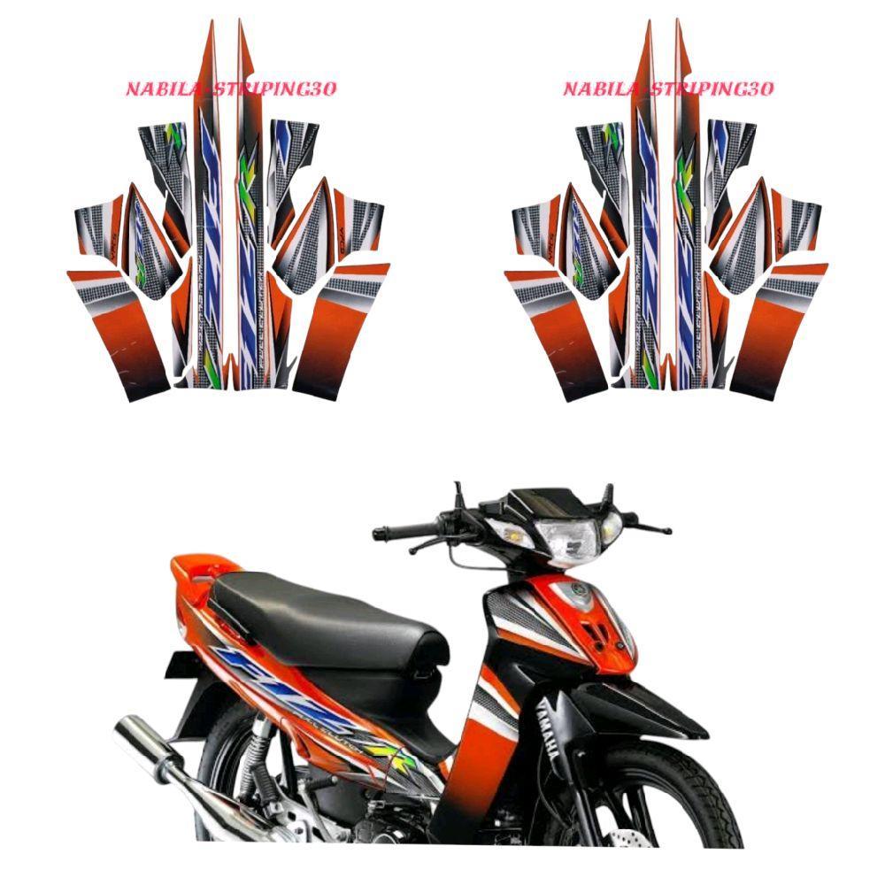 STRIPING STIKER LIS BODY MOTOR YAMAHA F1ZR  2004 ORANGE STANDAR FULLSET