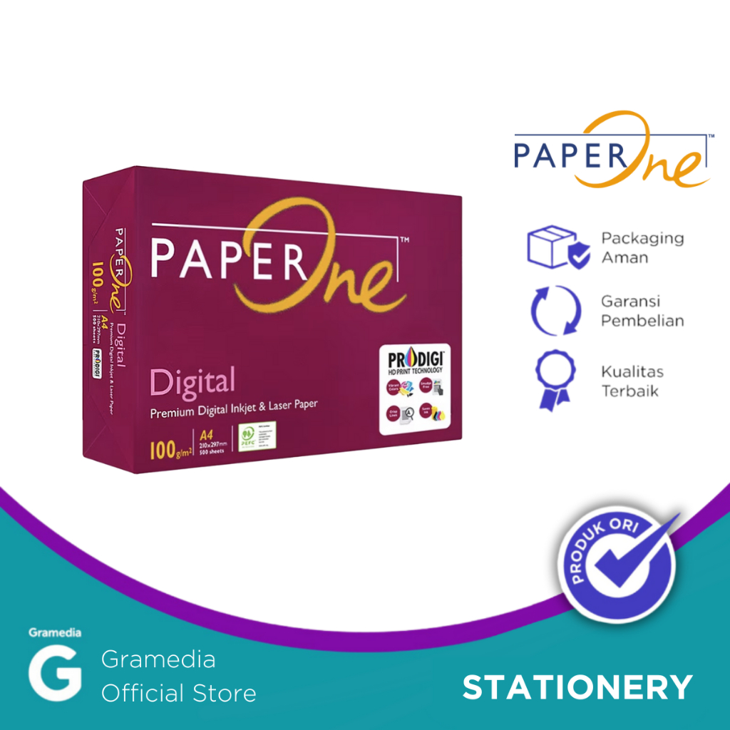 

Gramedia Pettarani - KERTAS COPY PAPER ONE PRESENTAT.500S A4 100GSM