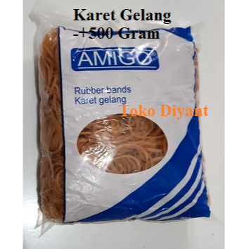 

KARET GELANG 500 gram AMIGO / Karet Gelang Warna Kuning 500 gram / karet Amigo