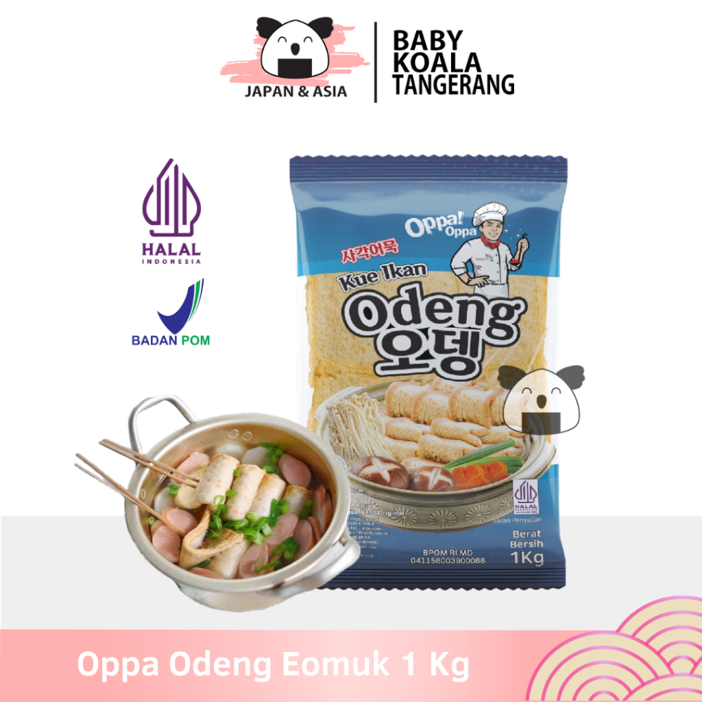 

OPPA Odeng Eomuk Korea Fish Cake 1 Kg Halal | Odeng Kotak | Fish Cake -BKT
