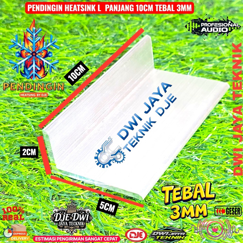 PENDINGIN HEATSINK L 3MM heatsink hs L tebal 3 mm Pendingin Amplifier