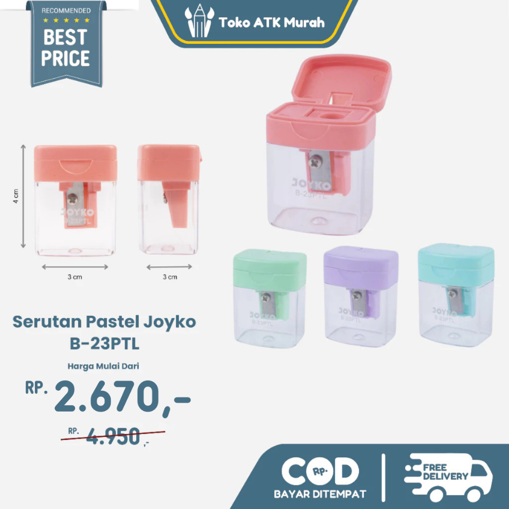 

Serutan Joyko Pastel B-23PTL Rautan Sharpener