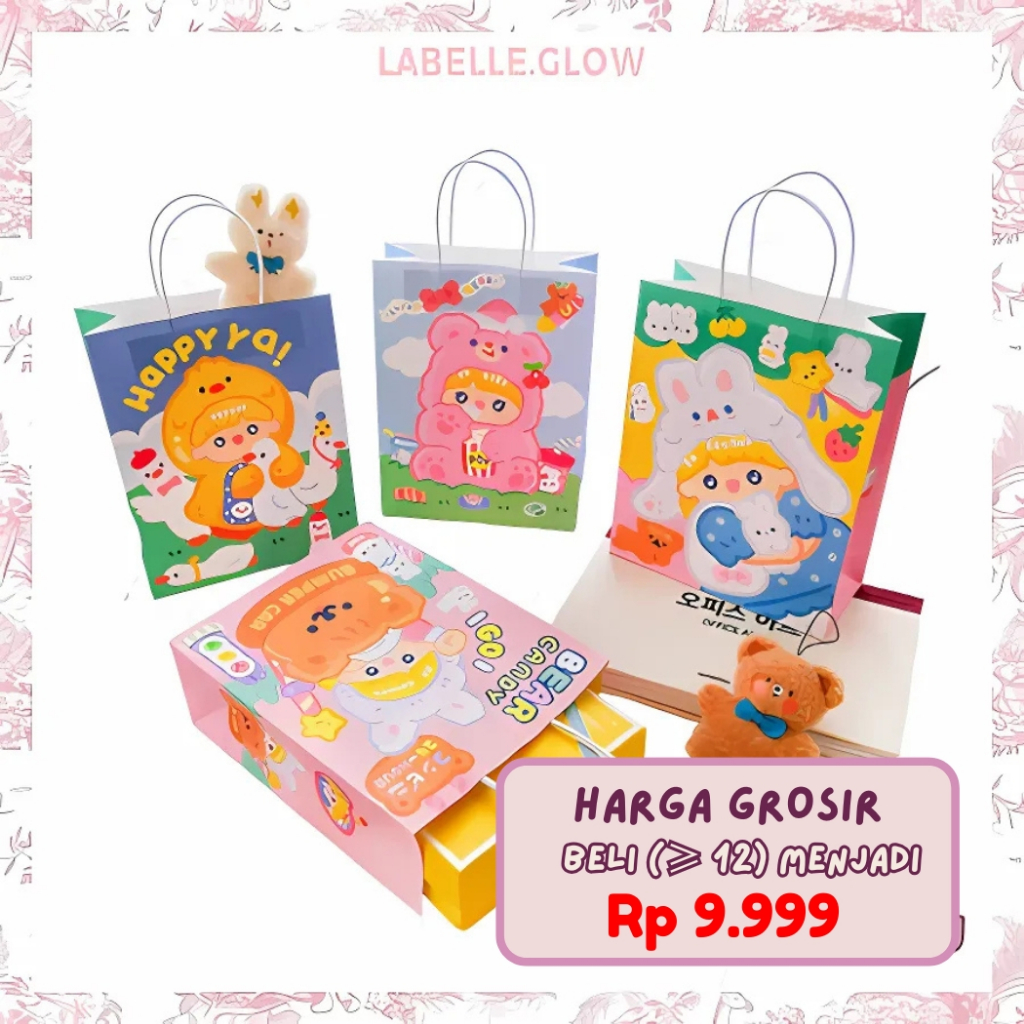 

Paperbag Tas Hadiah Tas Belanja ToteBag Motif Dodogirl Lucu Aesthetic Tas Hadiah Tas Kado Hampers