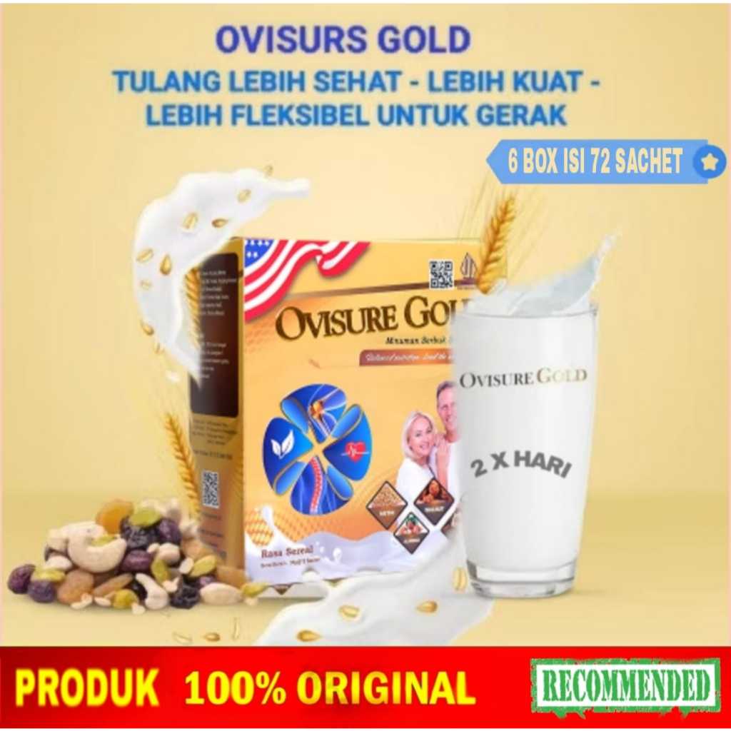 

TERLARIS!! PAKET 6 BOX OVISURE GOLD USA SUSU UNTUK TULANG DAN SENDI - susu kesehatan tulang persendian syaraf kejepit tulang kropos