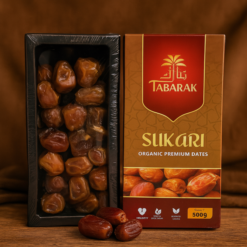 

Sukari Tabarak Premium 500gr - Kurma Organik 100% Asli - Kemasan Box Premium