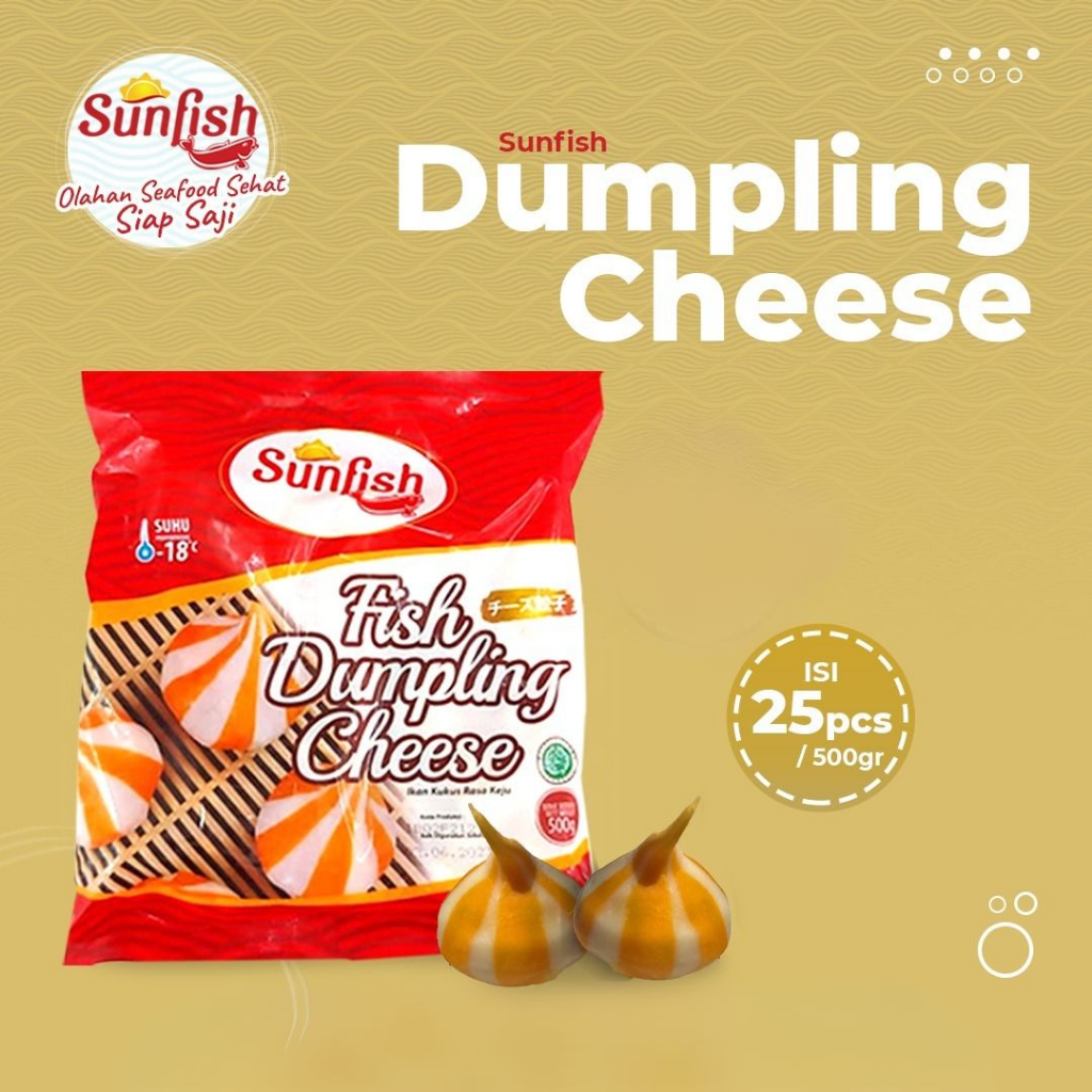 

Frozen Food Sunfish Dumpling Cheese Dumpling isi Keju Baso Dimsum 500gr
