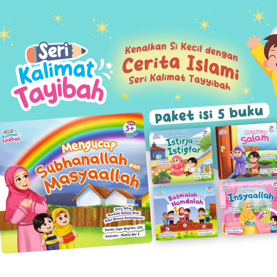 [ISI 5 BUKU] Paket Buku Cerita Anak Muslim – Kalimat Tayyibah | Literasi Islam PAUD TK
