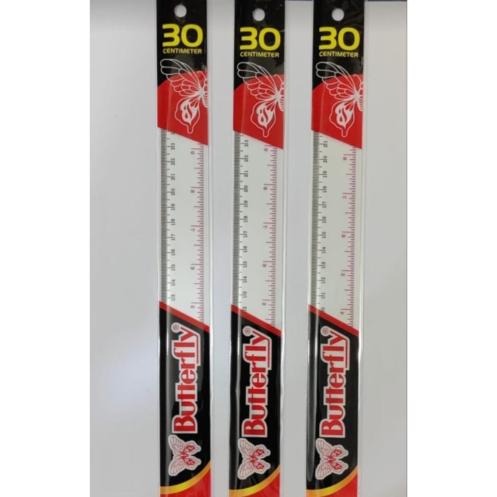 

Penggaris Plastik Butterfly 30 cm ( 1 pcs )