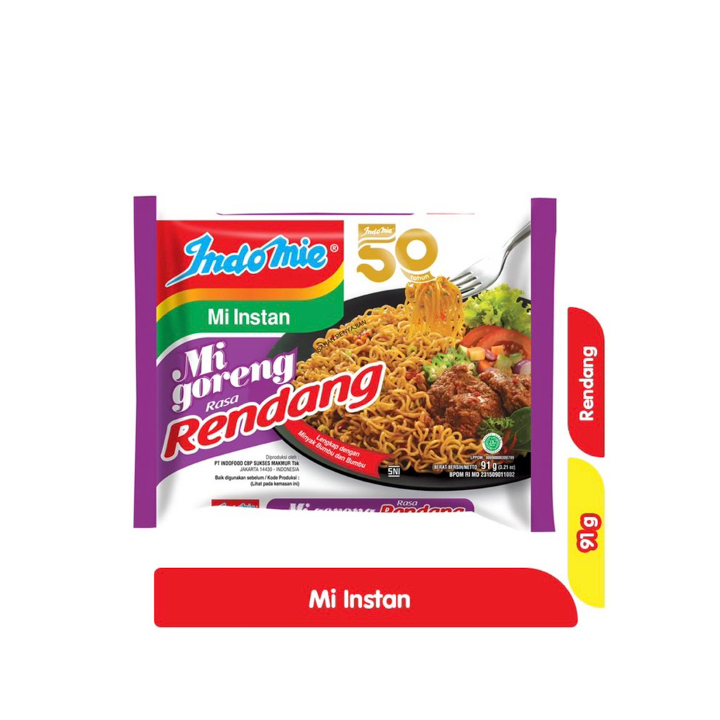

INDOMIE MIE INSTAN GORENG RENDANG 91 gr