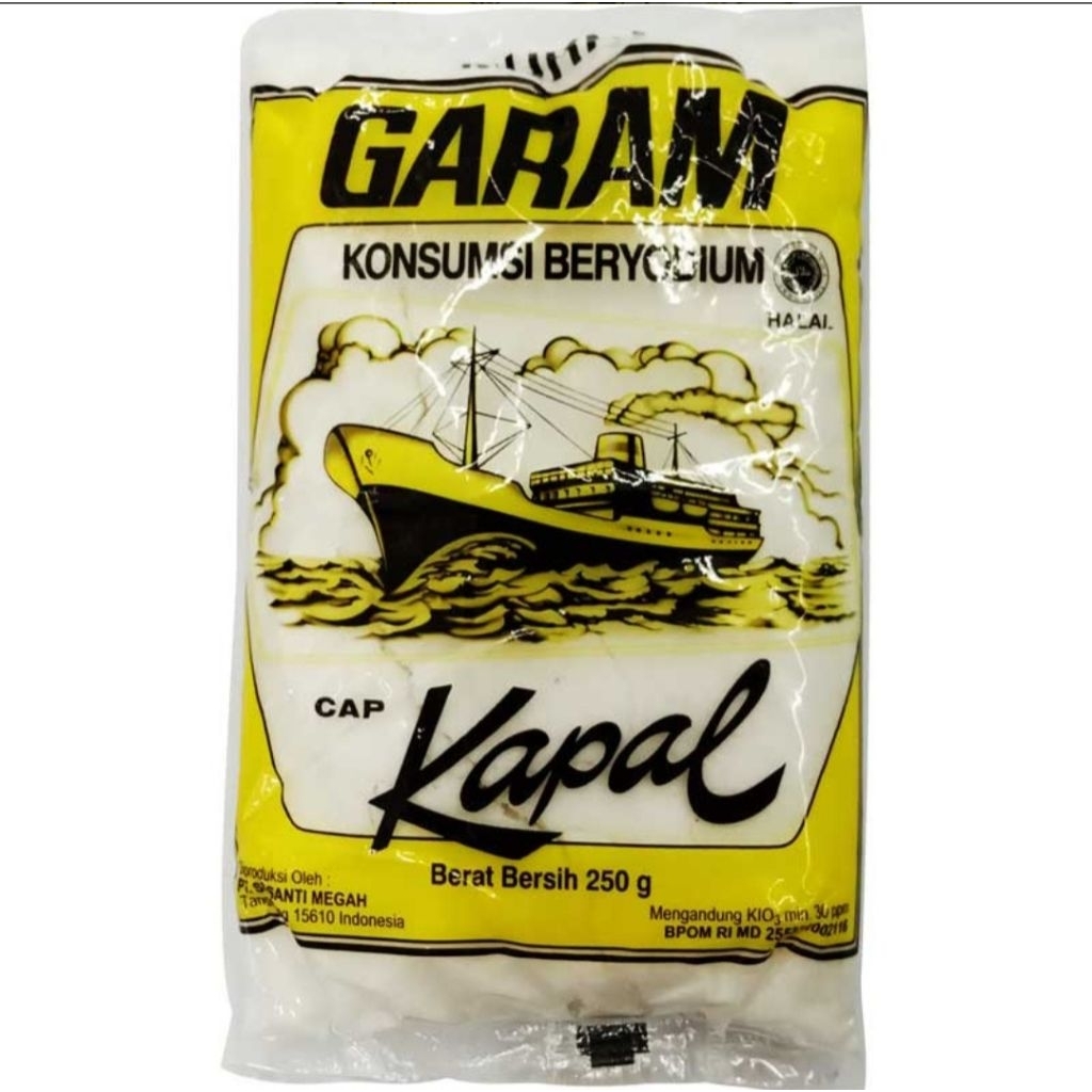 

garam kapal asli, garam halus 250gram