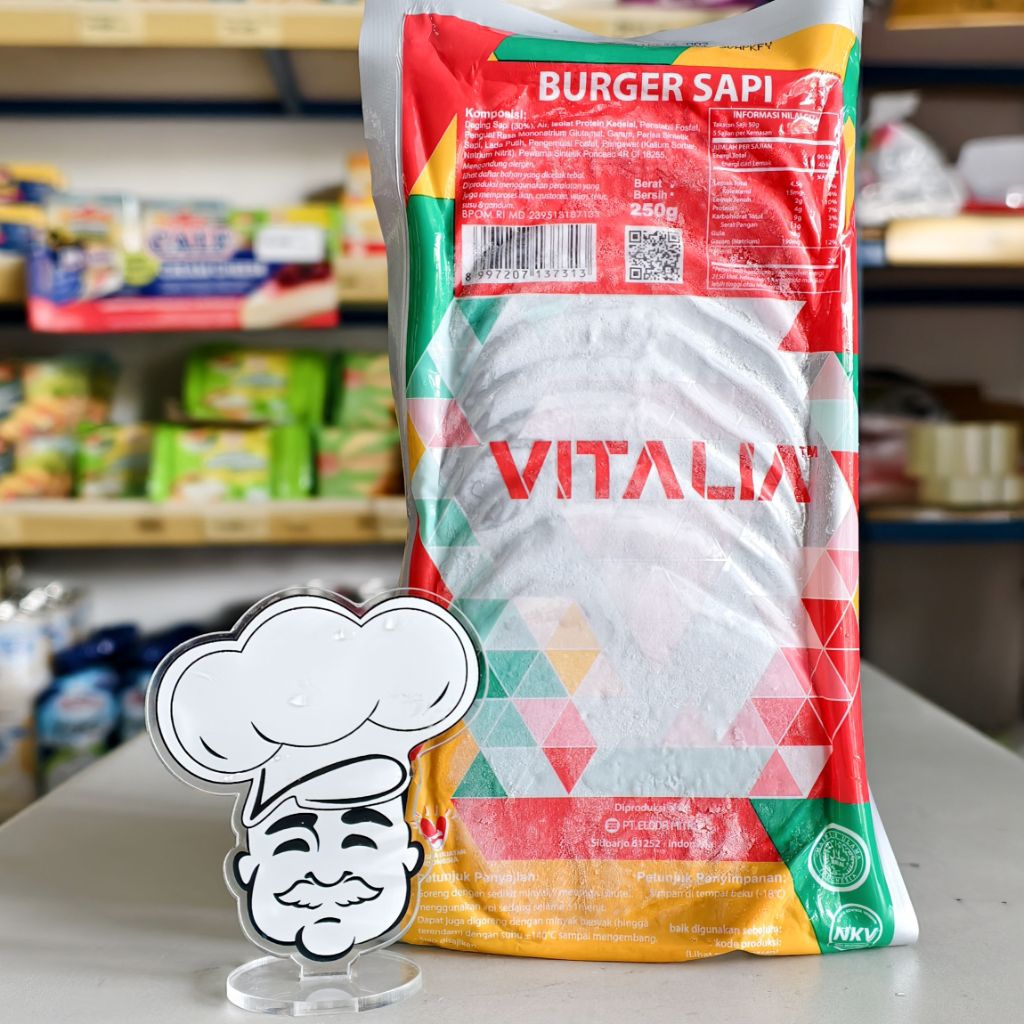 

Vitalia Daging Burger 250Gr / Beef Burger Vitalia 250Gr / Daging Burger Sapi Vitalia