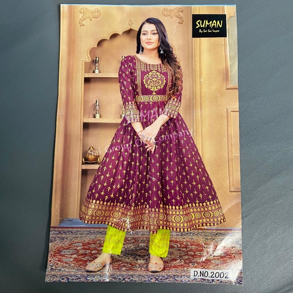 Anarkali Brand Suman Dress India Lengkap Celana