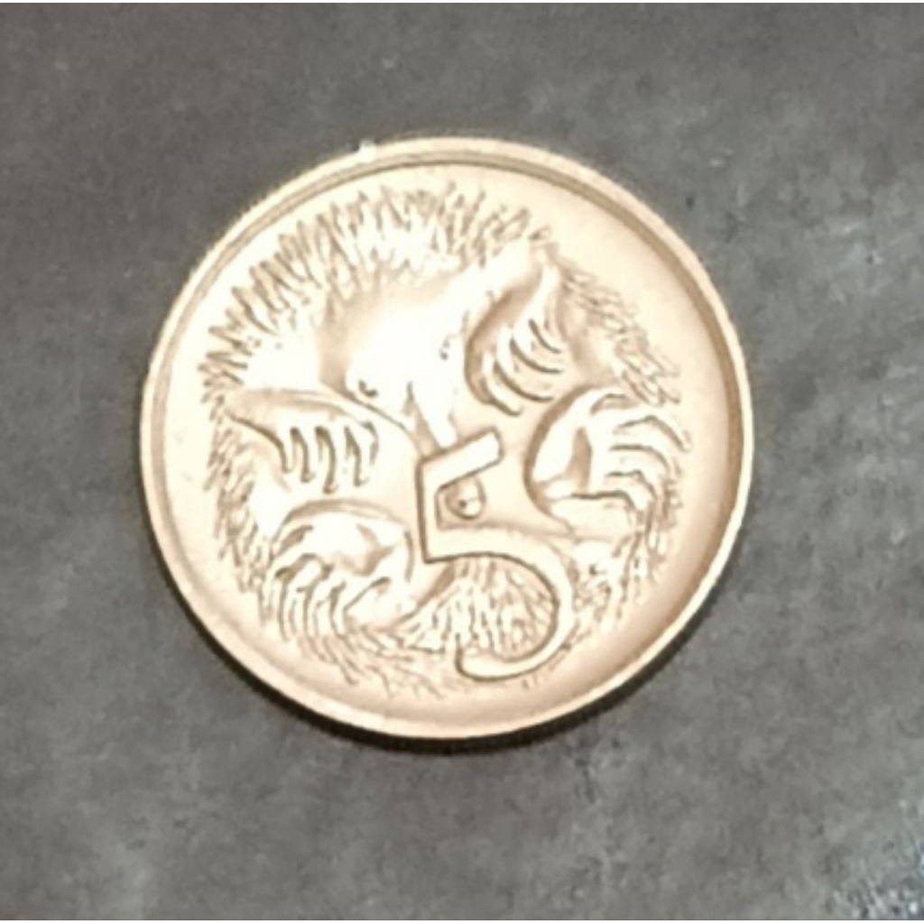 koin Australia 5 cents (Elizabeth 2) tahun 1981..