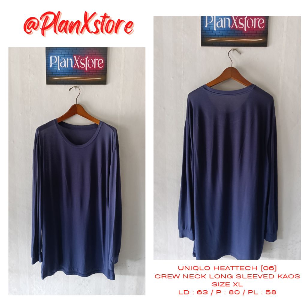 UNIQLO HEATTECH (06) CN KAOS SIZE XL WARNA NAVY PRELOVED TERJANGKAU
