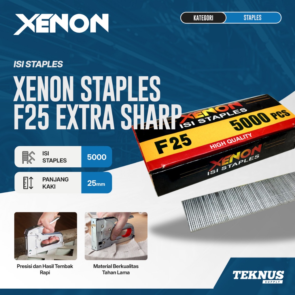 

XENON F25 Staples (Extra Sharp) Isi 5000 | Teknus Supply