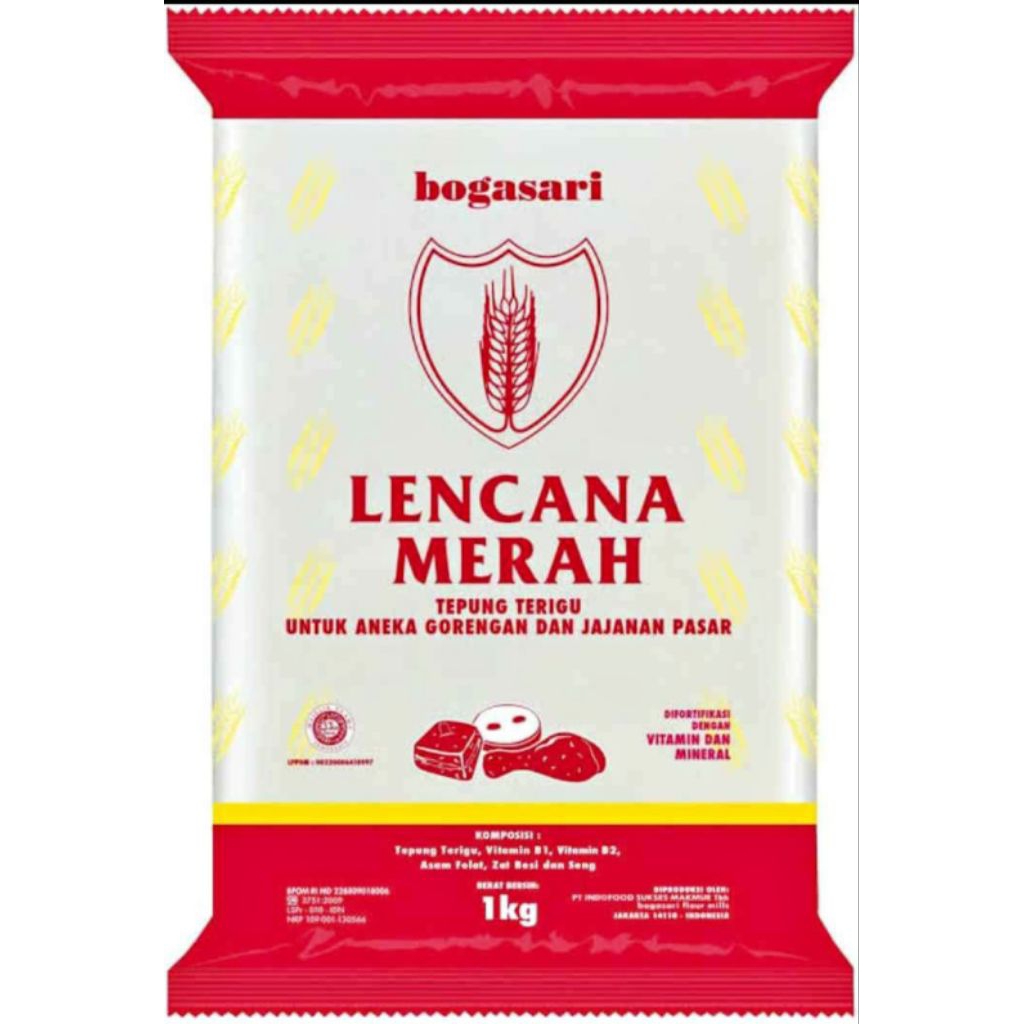 

Tepung Lencana Merah 1 kg 1 dus