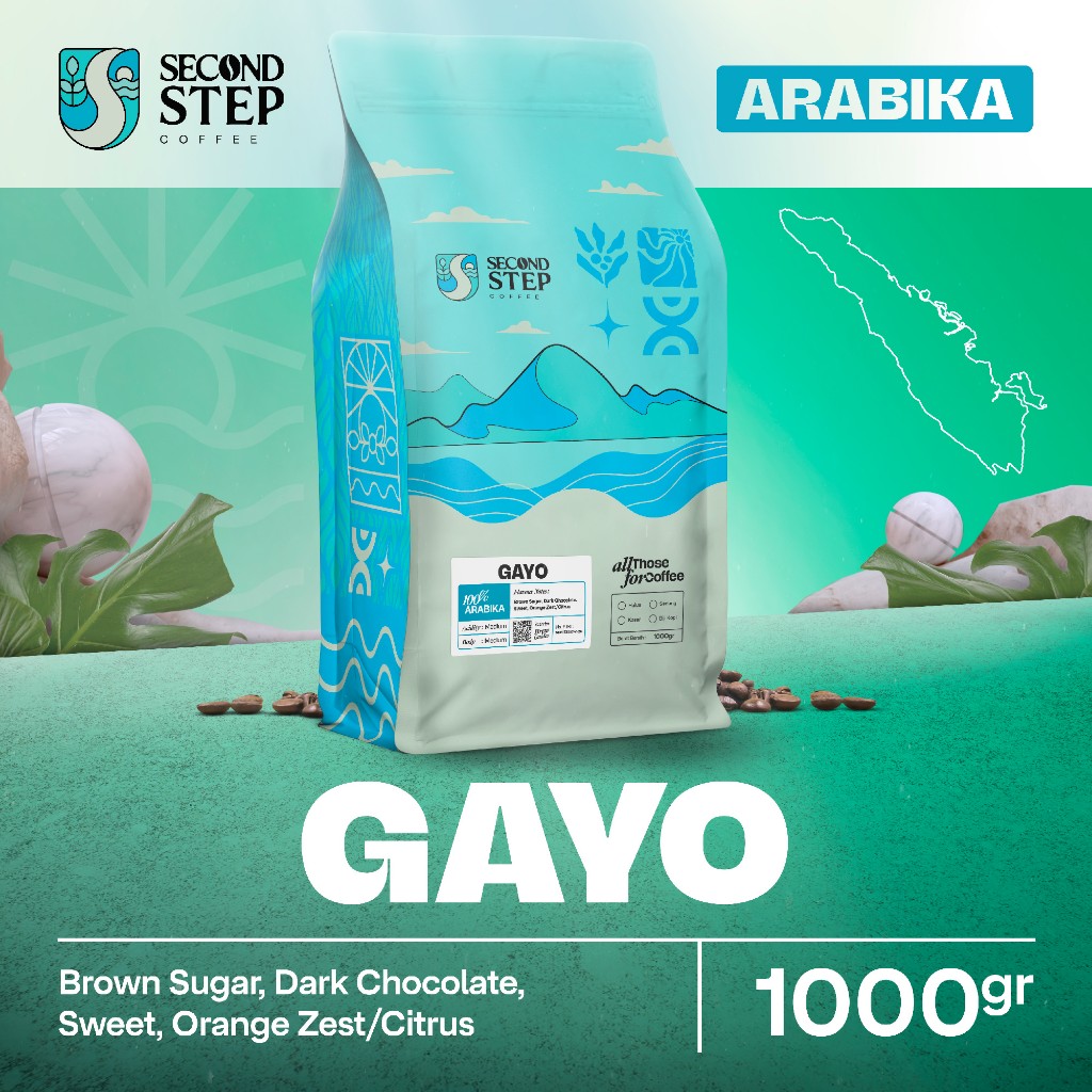 

Biji Kopi Bubuk Arabika Gayo Aceh Arabica Coffee Roast Beans 1Kg
