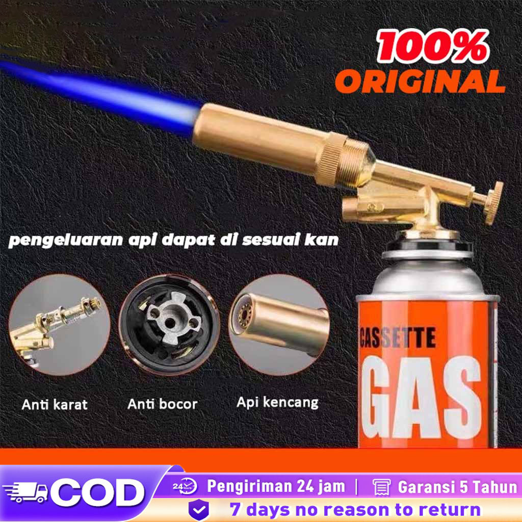 Portable Kepala Gas Torch BBQ Blow Torch Flame Gun Korek Kaleng Tabung Las Api Pemantik / Keren