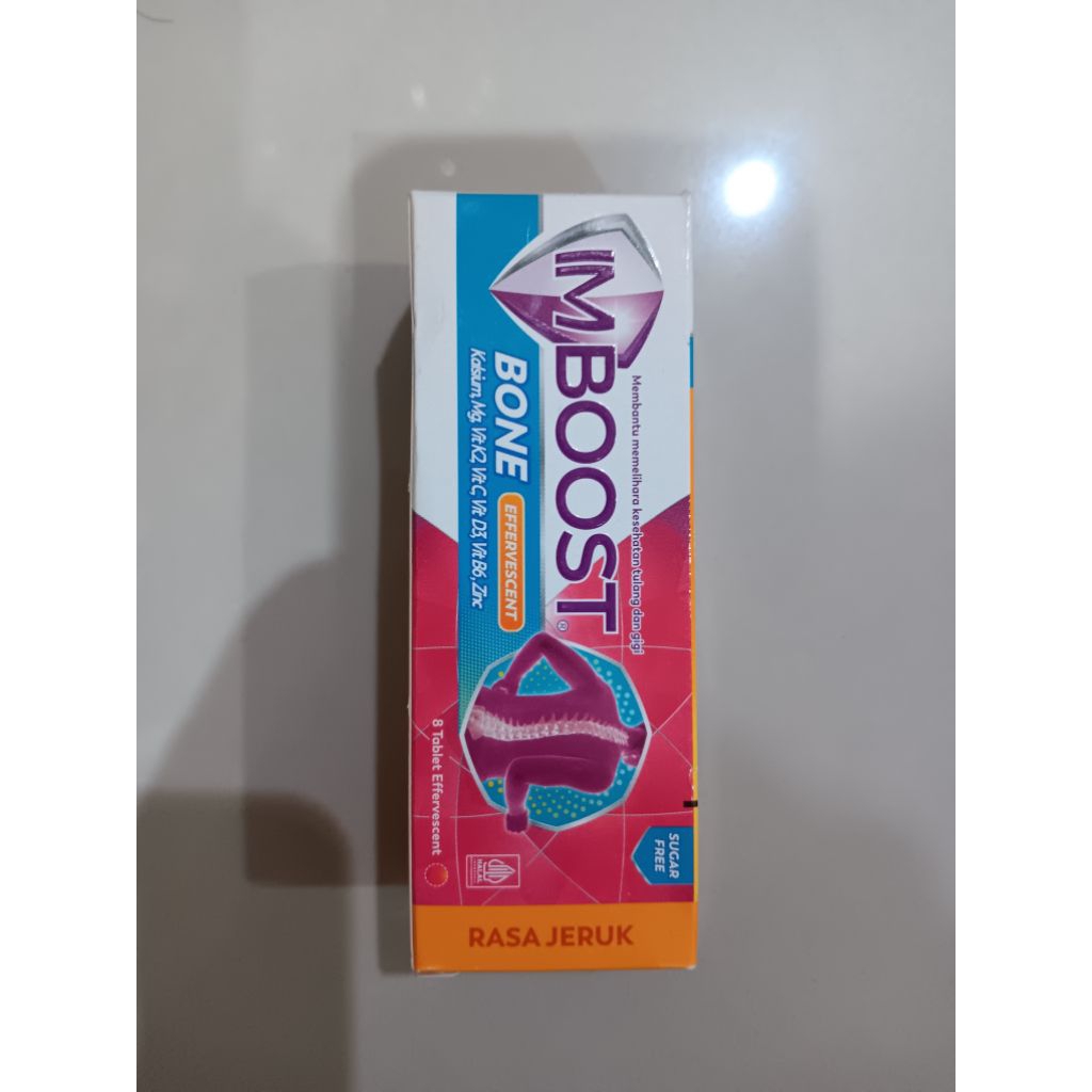 imboost bone effervescent isi 8 tablet rasa jeruk/imboost bone