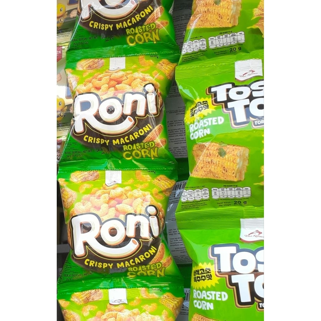 

snack dua kelinci roni roasted corn 1 renceng not makaroni pedas snack murah