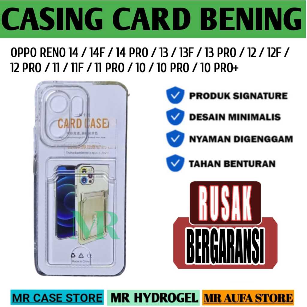 Softcase Bening Slot Card Holder For OPPO RENO 14 / RENO 14F / RENO 14 PRO / RENO 13 / 13F / 13 PRO 