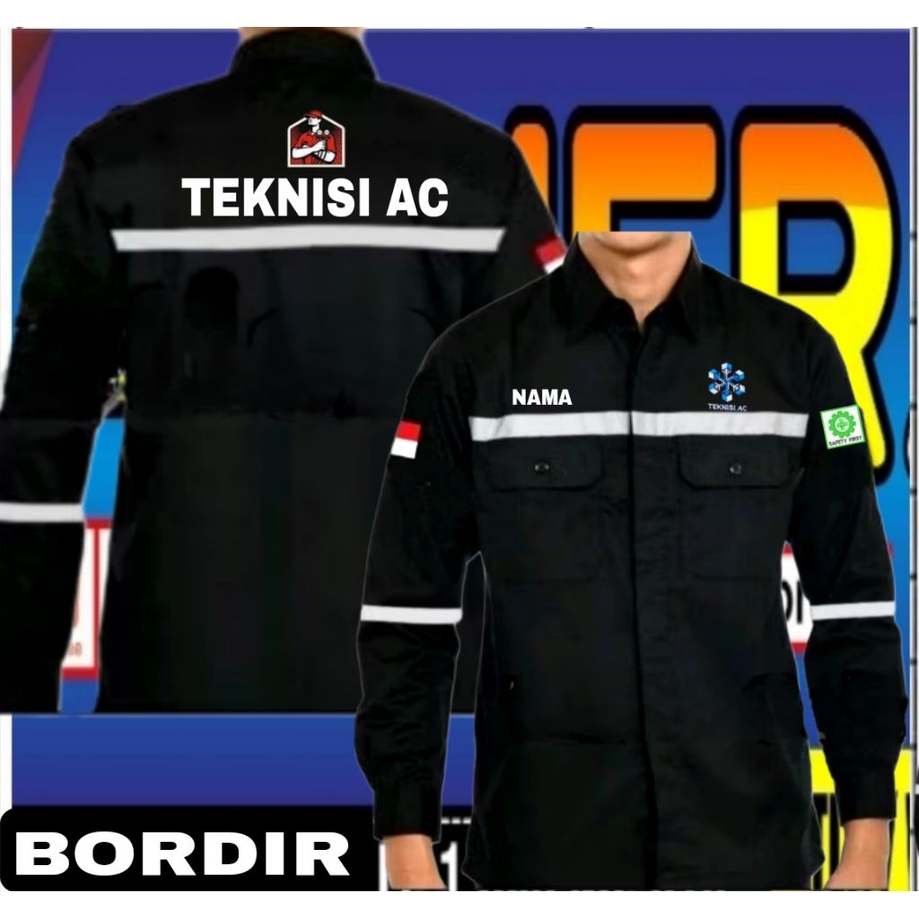 wearpack teknisi AC atasan teknisi ac kemeja teknisi AC baju teknisi AC seragam teknisi AC Pdh tekni