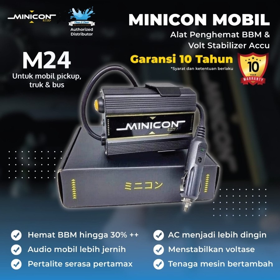 Alat Penghemat BBM Mobil Volt Stabilizer Aki Accu Minicon Ori Minicon M24 - Mobil M24