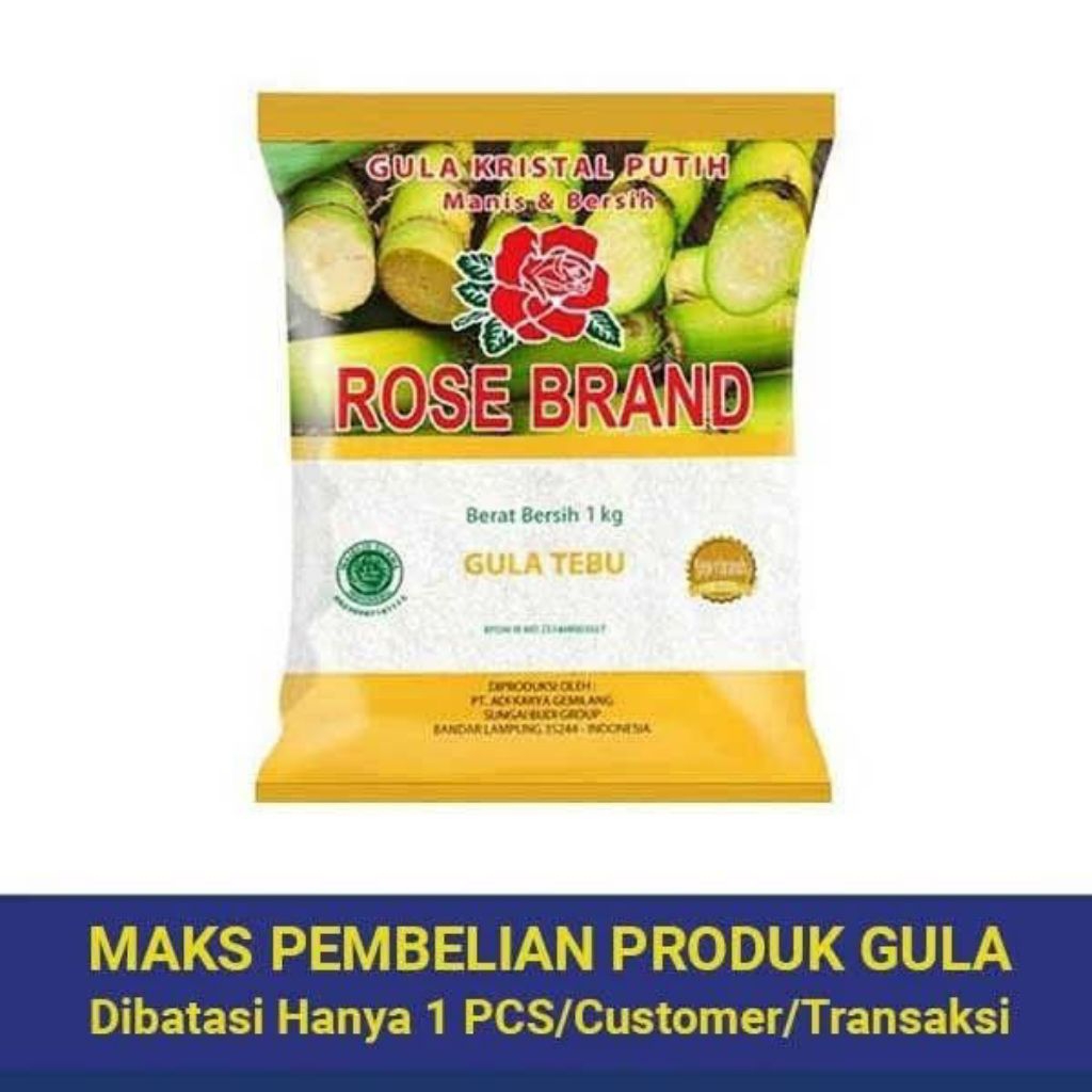 

ROSE BRAND GULA PASIR 1KG Kuning