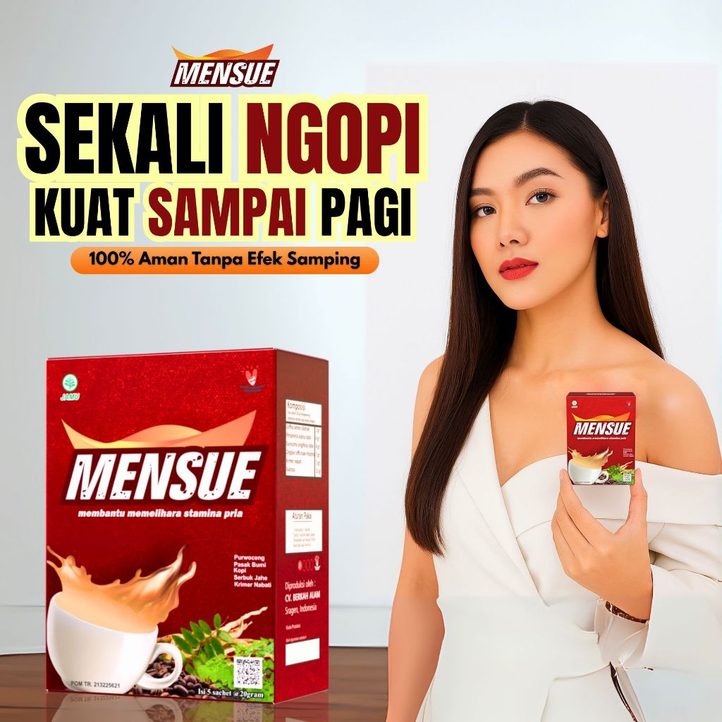 

MENSUE Minuman Kopi Gingseng Stamina Pria Kuat KeTahanan Lama Original BPOM Halal - MENSUE Coffe