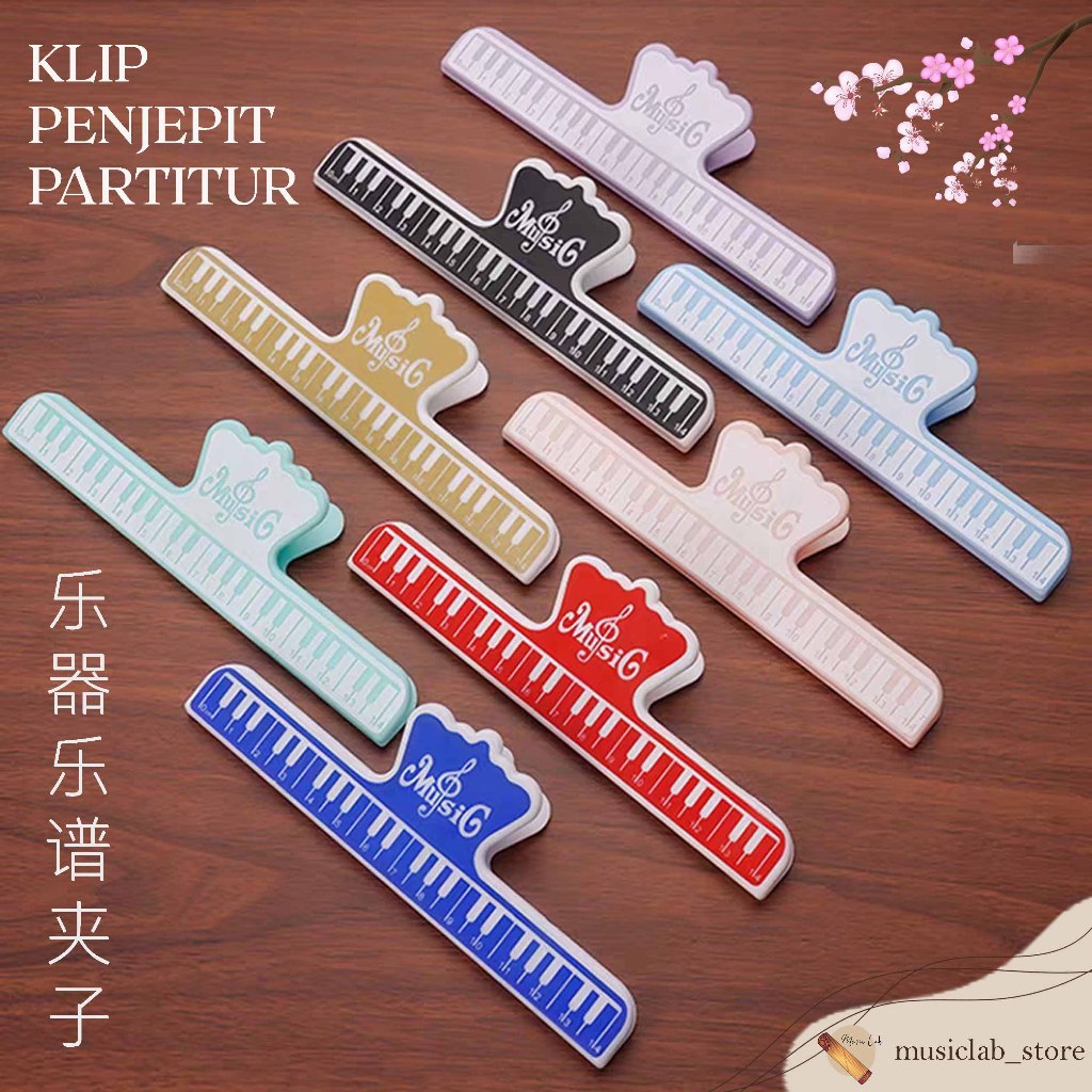 

MUSIC LAB Klip buku musik/ Penjepit besar partitur kertas / Not score holder