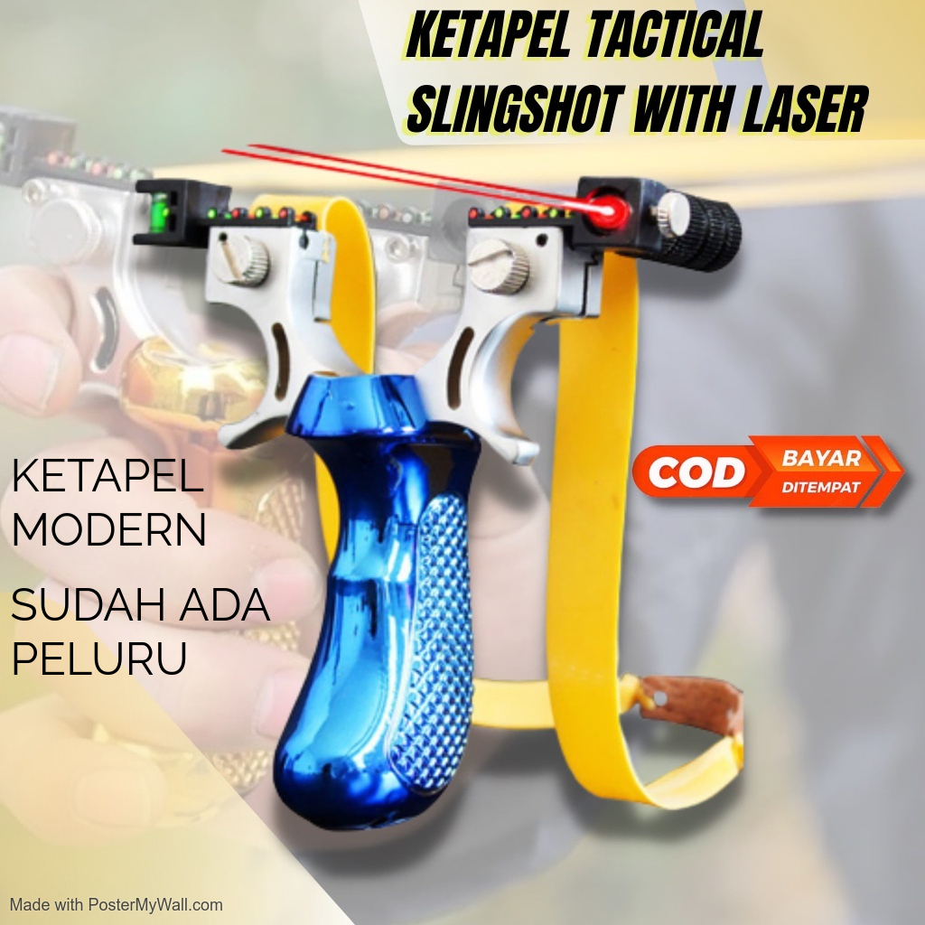ORIGINALKetapel Laser Tactical Katapel Berburu Slingshot Laser Big Power