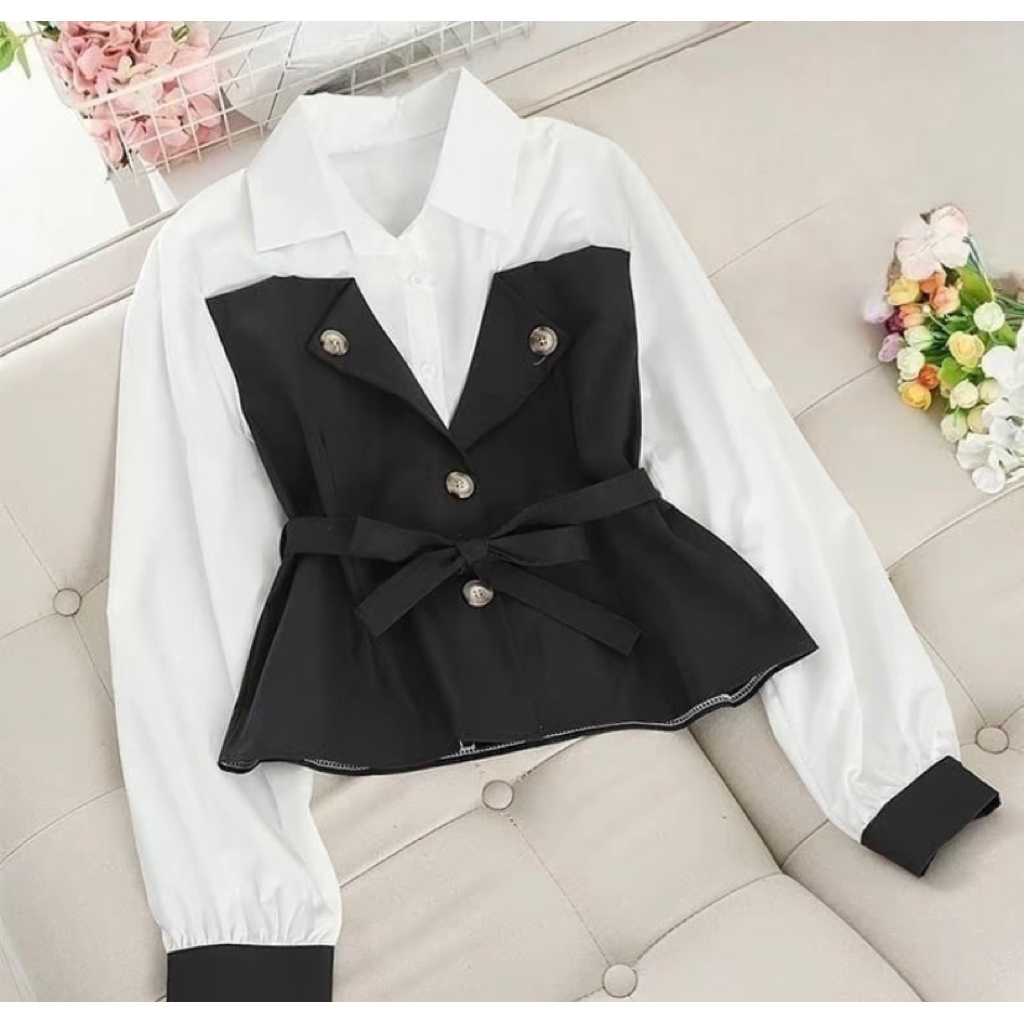 Balea top atasan wanita muslim/ baju wanita kekinian/ kemeja wanita ala korean