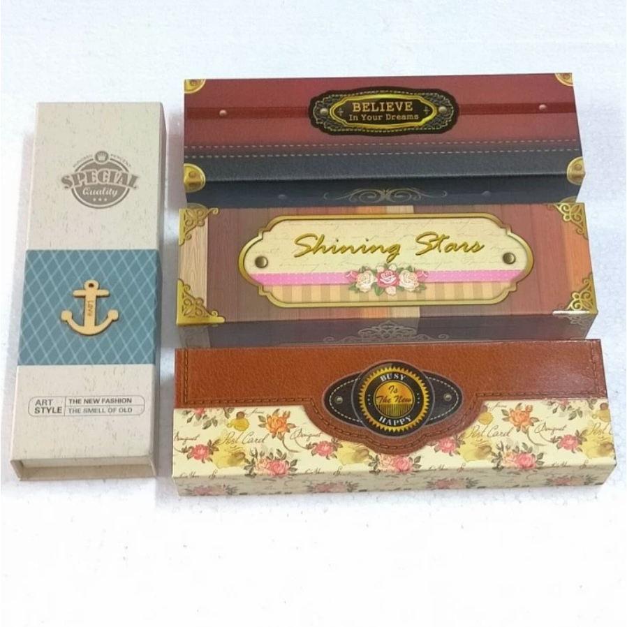 

Kotak pensil - tempat pinsil model kayu Classic Retro style pencils case 1 kamar 1 ruang Kualitas bagus Good Quality