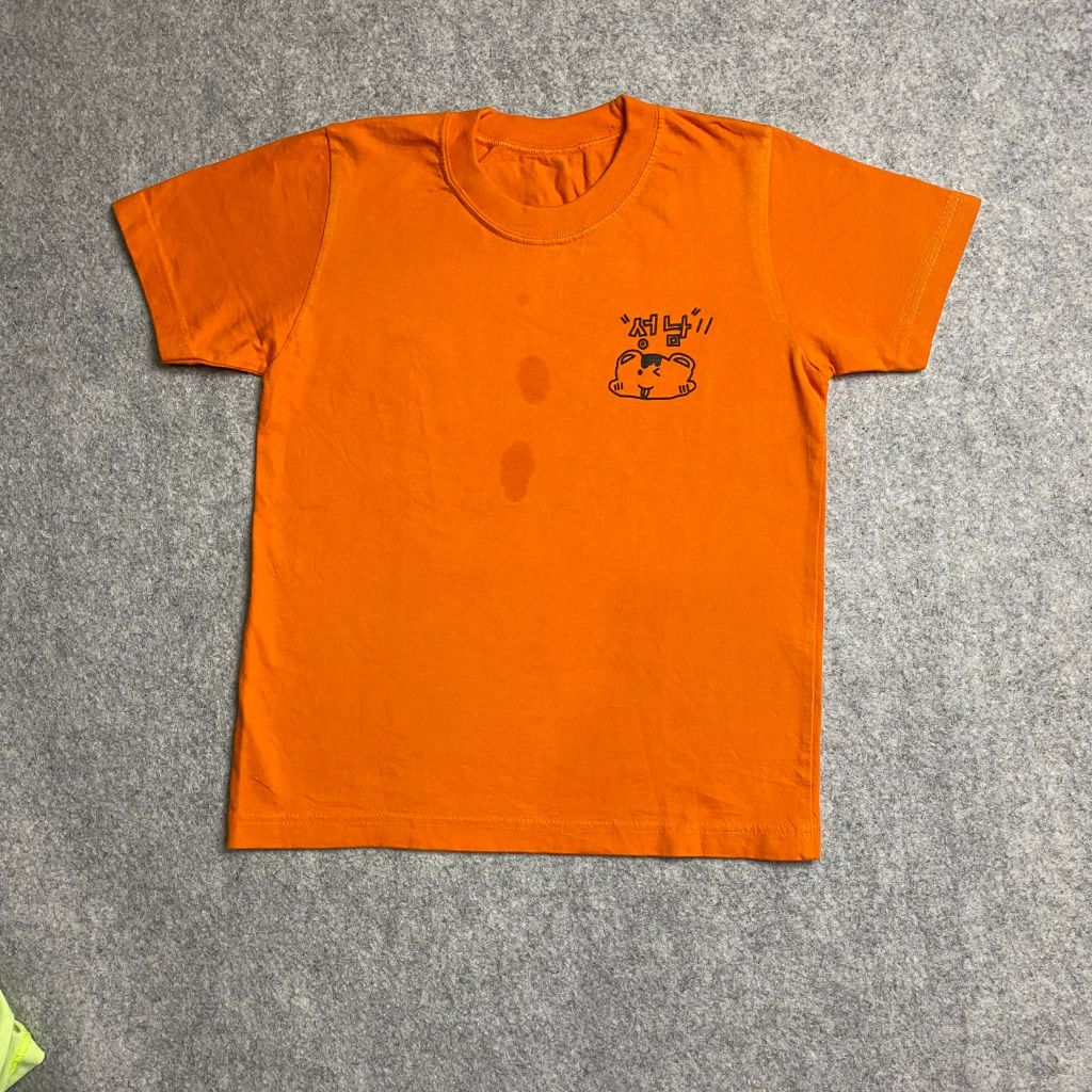 Kaos Wanita Atasan Motif Kucing Mini Warna Oren – Casual & Lucu