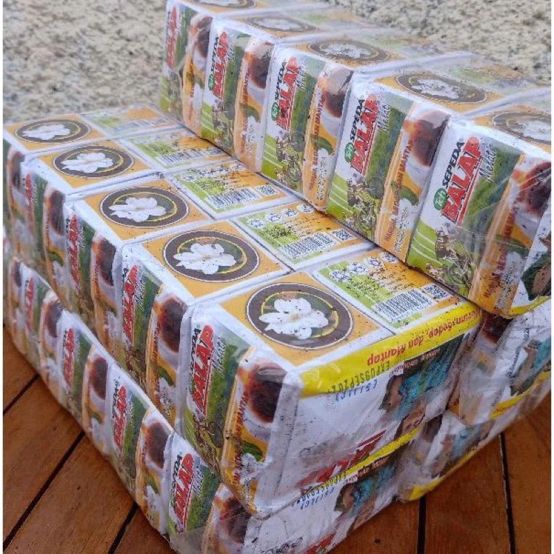 

TEH SEPEDA BALAP MELATI HIJAU KUNING 1 BALL isi 10 SLOP TANPA GELAS