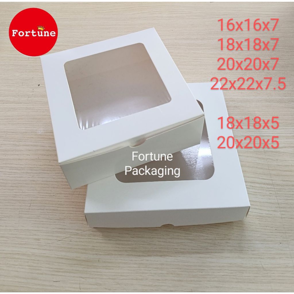 

(Isi 10 pcs) Dus Ivory 18x18x5/20x20x5/16x16x7/18x18x7/20x20x7/22x22x7.5 Laminasi Kokoh Bagus untuk Marmer Cake, Pudding dan Aneka Kue