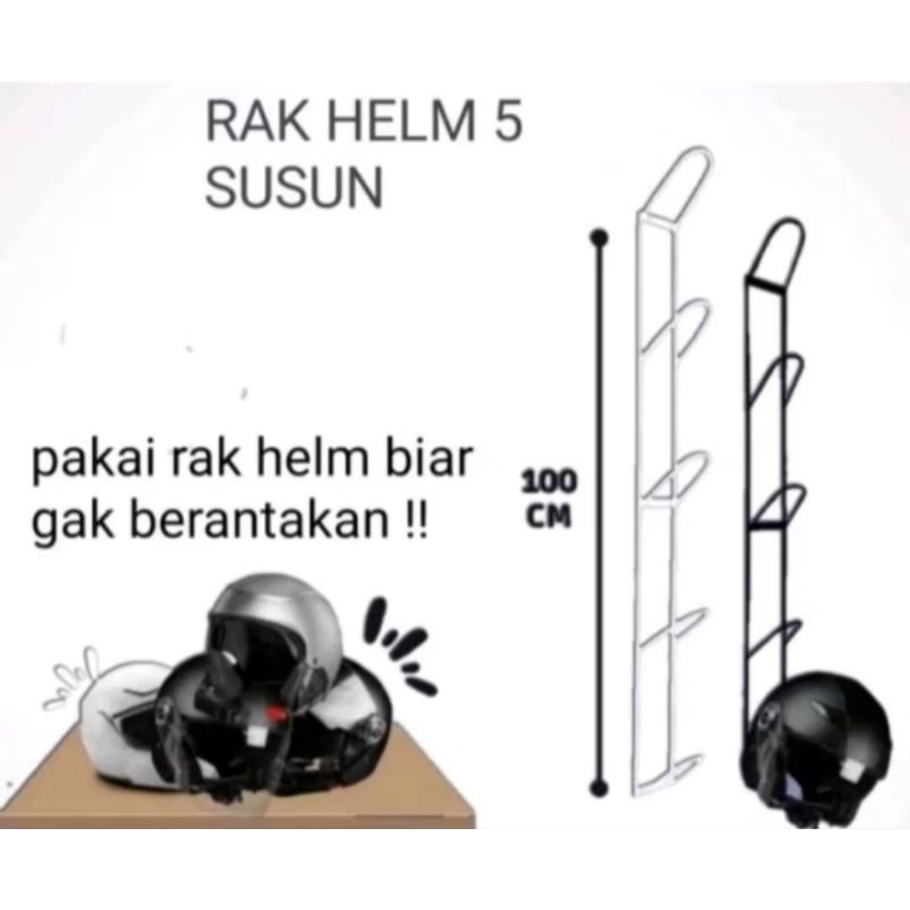 Rak helm rak serbaguna rak helm susun 4,dan 5