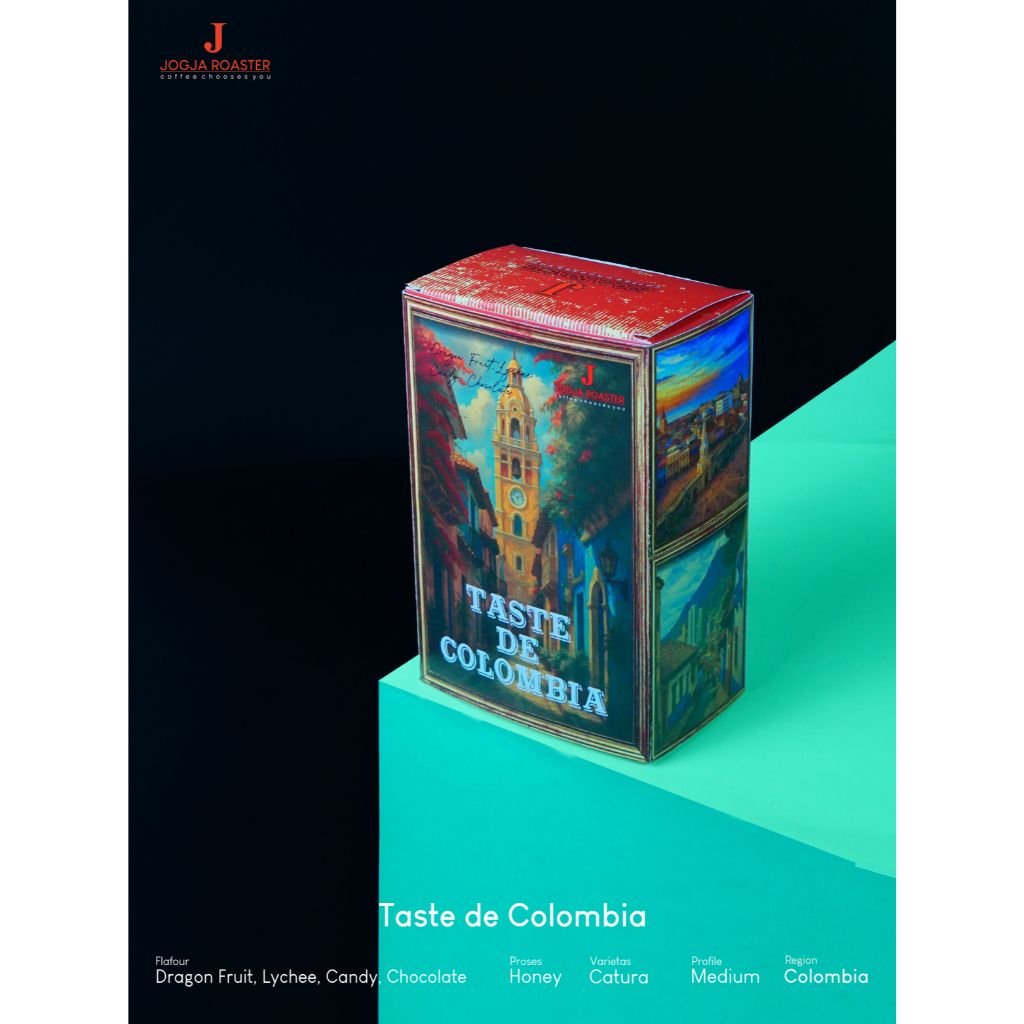 

Jogja Roaster – Taste de Colombia | Kopi Arabika Caturra – Fruity, Sweet, Juicy | Specialty | 200 gram | Whole Bean | Giling