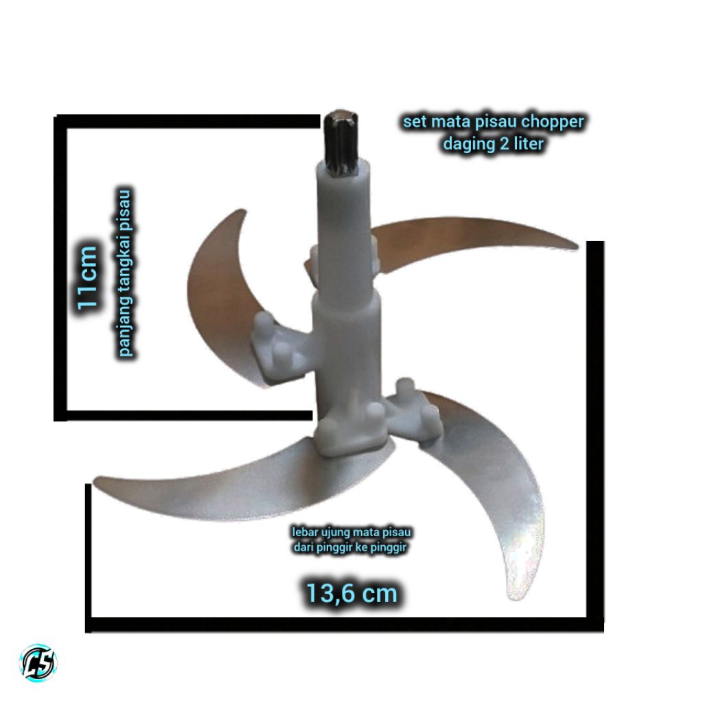 MATA PISAU CHOPPER DAGING 2 LITER 3 Liter 4 liter 4L Blender Capsule STAINLESS STEEL terbaru