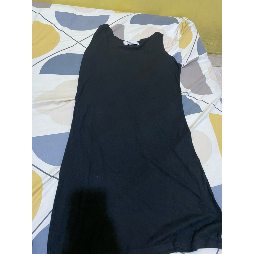 daster mini warna hitam polos