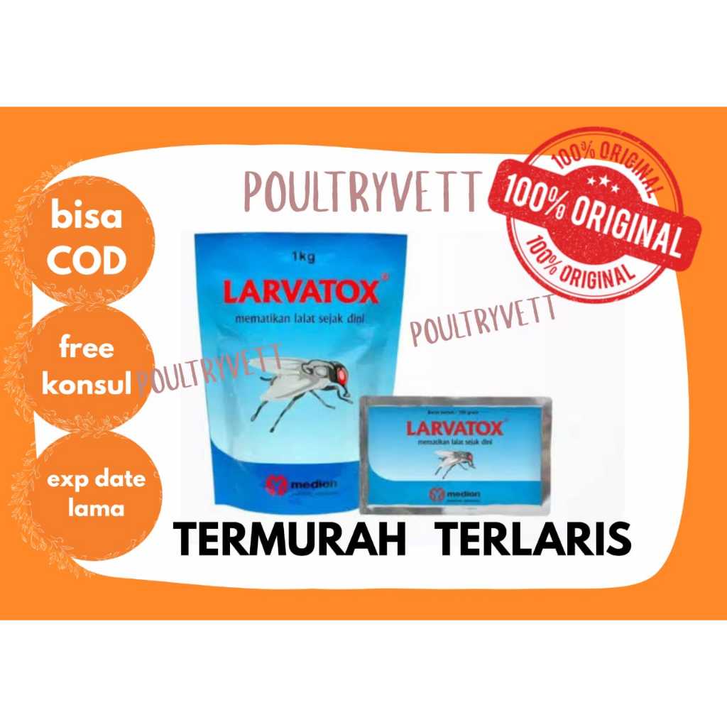 (OBAT LALAT) LARVATOX 100GRAM UNTUK MENGATASI LARVA LALAT