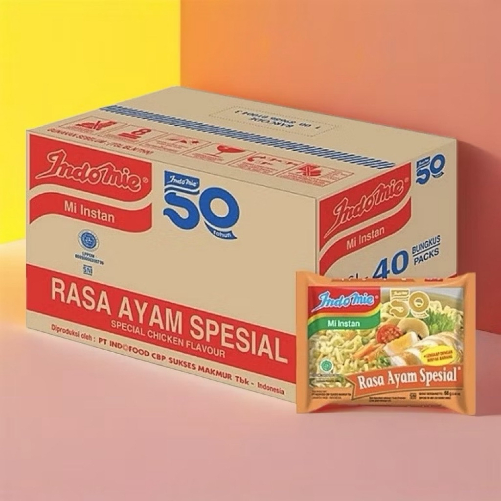 

1 Dus isi 40 INDOMIE MI INSTAN AYAM SPESIAL 68 gr