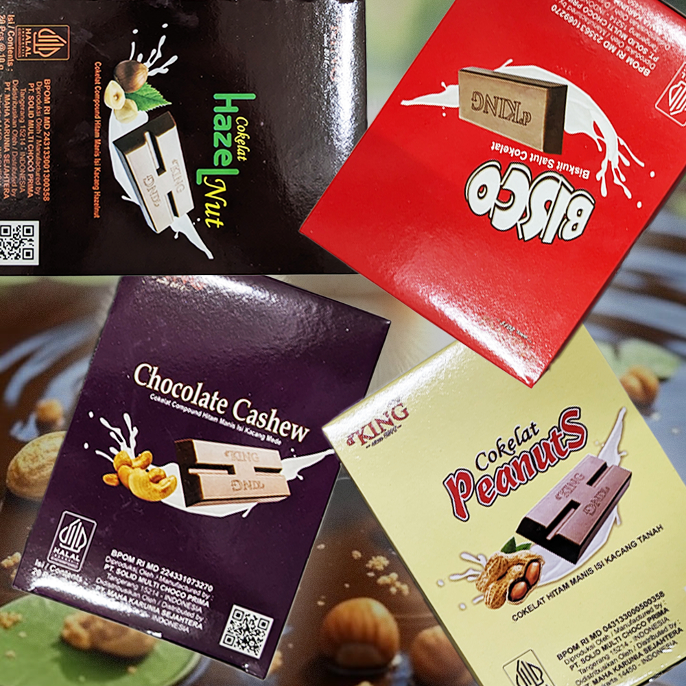 

Coklat Cashew D'King Chocolate 1 Pack isi 20 Pcs JATIM!!
